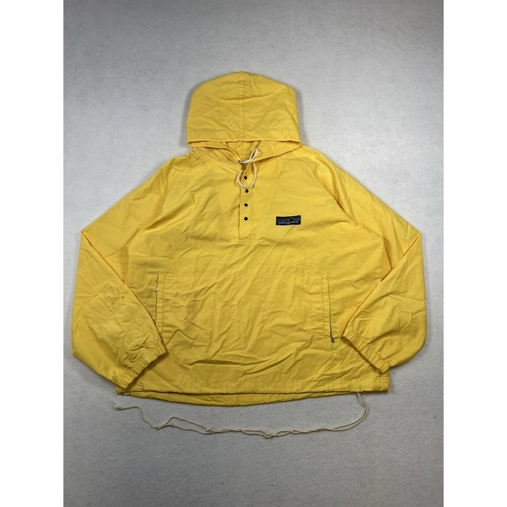 Vintage PATAGONIA BIG Label Tag Men Large Anorak Jacket Pullover Hooded *Read